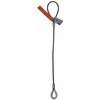 Hsi Sngl Leg Wire Rope Slng, 1/2 in dia, 3ft L, Flemish Loop to HD Thimble, 2.5 ton Capacity 105B1/2XETD-03
